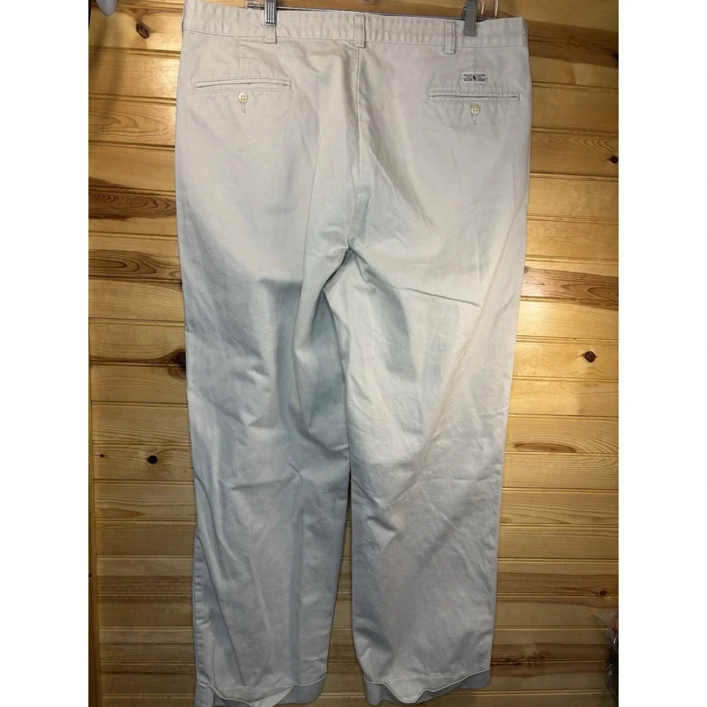 Vintage 90s Polo Ralph Lauren Hammond Pant Men 38x30 Khaki Classic Chino Pleated